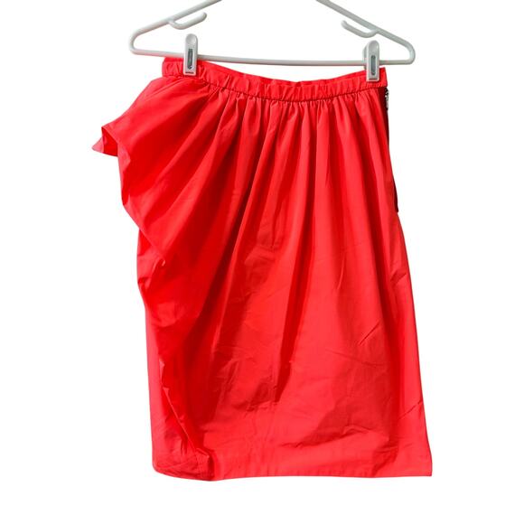 Marc by Marc Jacobs Women Size 2 Ellsworth Draped Taffeta Pencil Lava Pink Skirt - Picture 1 of 7